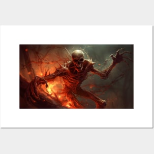 Diablo Necromancer Skeleton Minion Posters and Art